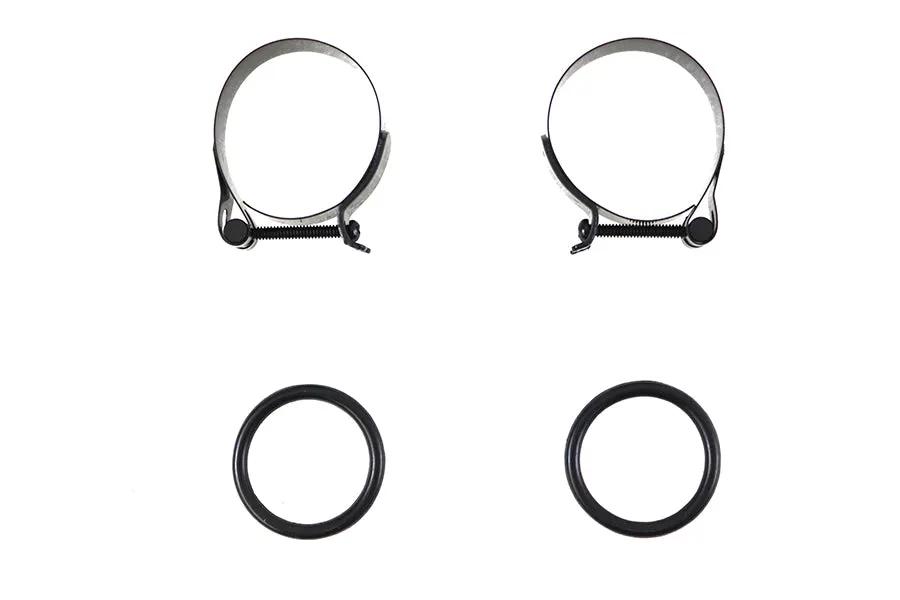 V-Twin Black Intake Manifold Clamp Set for Harley Davidson FL Models by V-Twin