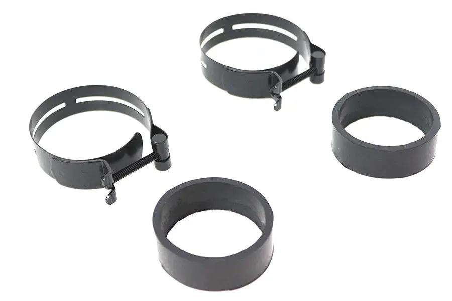 V-Twin Black Intake Manifold Clamp Set (Part No. 35-0709) for Harley Davidson FL and FX Models by V-Twin