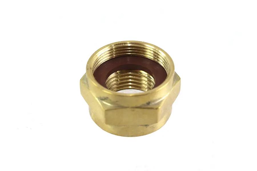 V-Twin 62283N Brass 3/8 NPT to 22mm Petcock Nut for Harley Davidson Fx Models by V-Twin