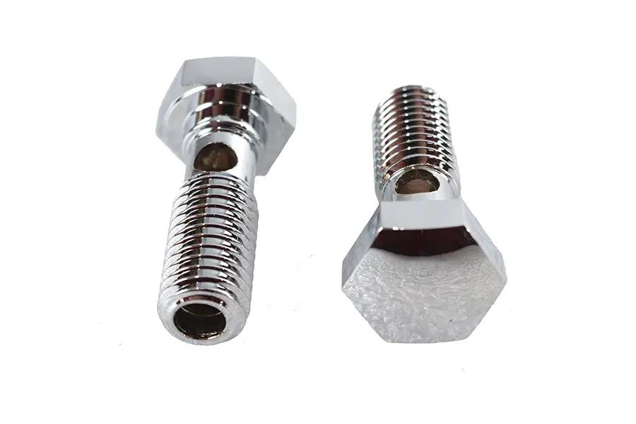 V-Twin Breather Banjo Bolt Set Chrome for Harley Davidson FXST & FLST Models by V-Twin