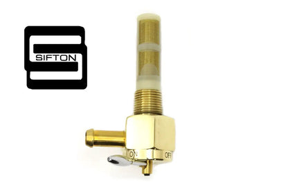 Sifton Brass Hex Petcock 90° Left Hand Spigot for Harley Davidson FL (1965-1974) by Sifton