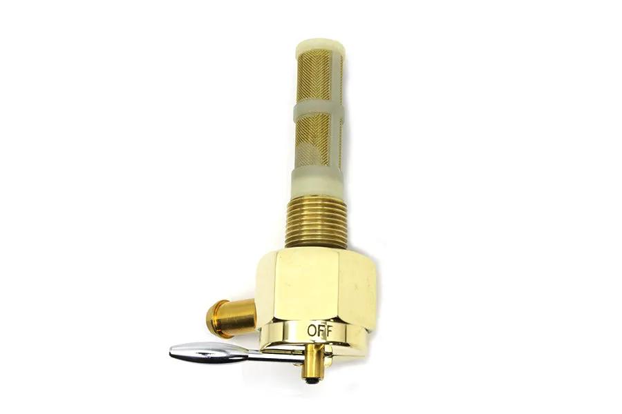 Sifton Brass Hex Petcock 90° Left Hand Spigot for Harley Davidson FL (1965-1974) by Sifton