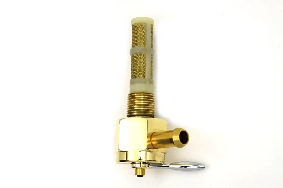 Sifton Brass Hex Petcock 90° Left Hand Spigot for Harley Davidson FL (1965-1974) by Sifton
