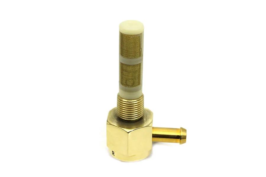 Sifton Brass Hex Petcock 90° Left Hand Spigot for Harley Davidson FL (1965-1974) by Sifton