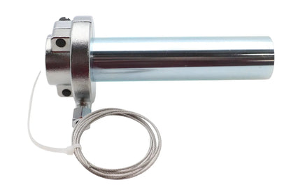 V-Twin 1/4 Inch Turn Twist Grip Assembly with Chrome Finish by V-Twin
