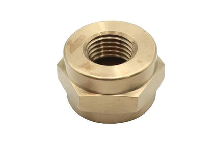 V-Twin 003941 Brass Petcock Adapter Nut for 1/4 inch NPT to 22mm Fuel Tank Connection by V-Twin