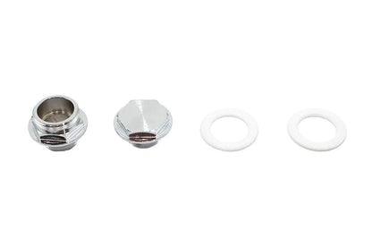 V-Twin Petcock Adapter Set Chrome for Harley Davidson FLT and FLHT 1995-2001 by V-Twin