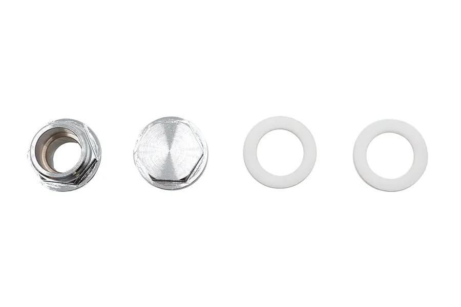 V-Twin Petcock Adapter Set Chrome for Harley Davidson FLT and FLHT 1995-2001 by V-Twin