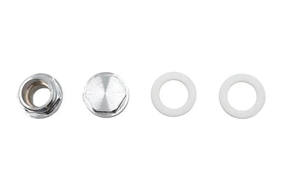 V-Twin Petcock Adapter Set Chrome for Harley Davidson FLT and FLHT 1995-2001 by V-Twin