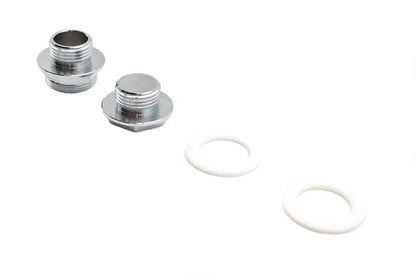 V-Twin Petcock Adapter Set Chrome for Harley Davidson FLT and FLHT 1995-2001 by V-Twin