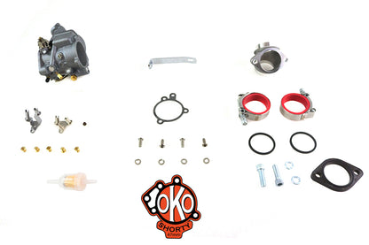 V-Twin OKO 47mm Shorty Carburetor Kit for Harley Davidson FL & FX Models