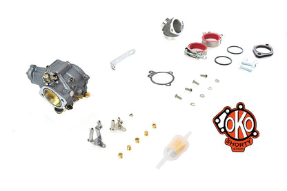 V-Twin OKO 47mm Shorty Carburetor Kit for Harley Davidson FL & FX Models