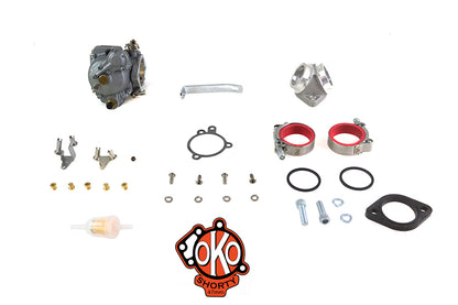 V-Twin OKO 47mm Shorty Carburetor Kit for Harley Davidson FL & FX Models