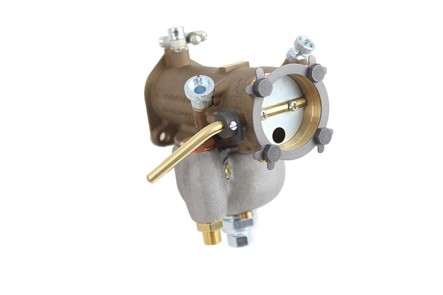 Motorshop Replica Indian Chief Linkert Carburetor Assembly with Large Capacity Bean Pot Bowl and Complete Fittings