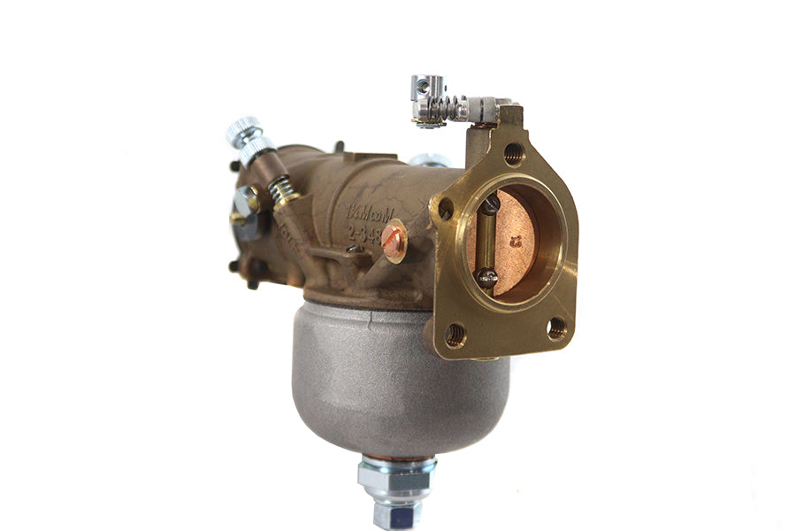 Motorshop Replica Indian Chief Linkert Carburetor Assembly with Large Capacity Bean Pot Bowl and Complete Fittings