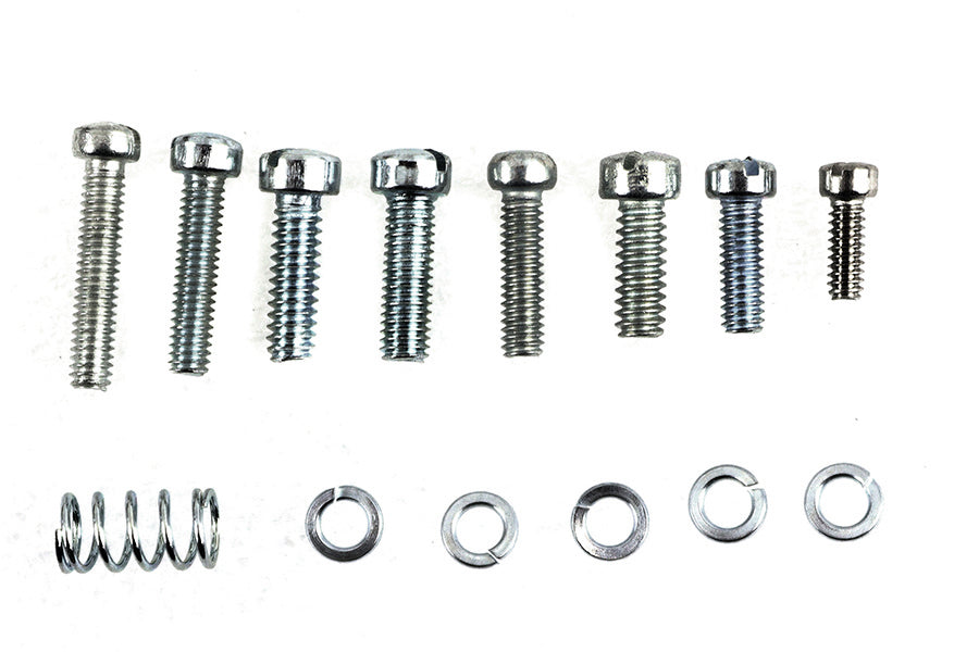 V-Twin Linkert Throttle Lever Replacement Screw and Spring Kit Zinc for Harley Davidson FL Models