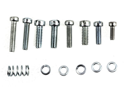 V-Twin Linkert Throttle Lever Replacement Screw and Spring Kit Zinc for Harley Davidson FL Models