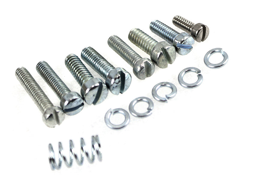 V-Twin Linkert Throttle Lever Replacement Screw and Spring Kit Zinc for Harley Davidson FL Models