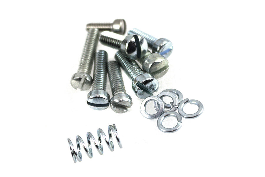 V-Twin Linkert Throttle Lever Replacement Screw and Spring Kit Zinc for Harley Davidson FL Models
