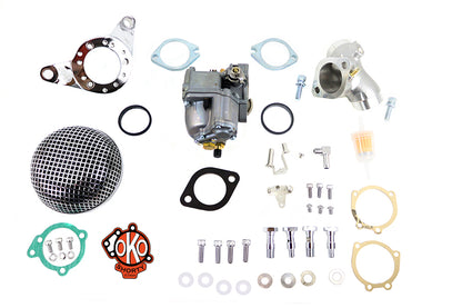 V-Twin OKO Performance 1-7/8 inch Shorty Carburetor Kit for Harley Davidson FLH