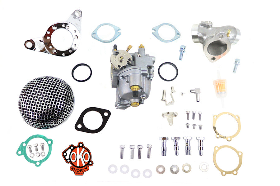V-Twin OKO Performance 1-7/8 inch Shorty Carburetor Kit for Harley Davidson FLH