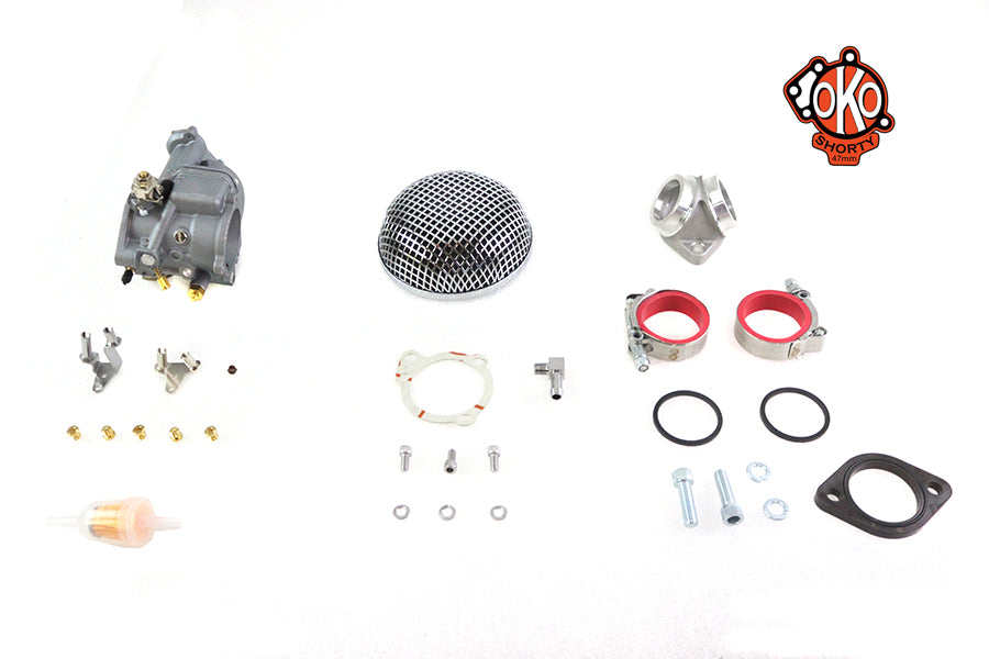 V-Twin 35-1780 OKO 47mm Shorty Carburetor Kit for Harley-Davidson FL