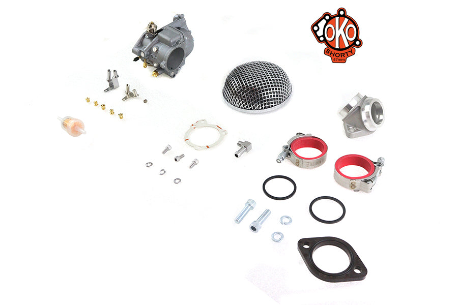 V-Twin 35-1780 OKO 47mm Shorty Carburetor Kit for Harley-Davidson FL