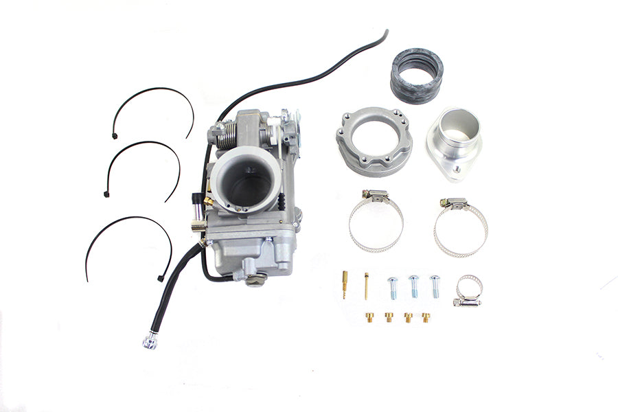 V-Twin OKO 42mm Flatside Carburetor Kit with Manifold and Adapter Rings