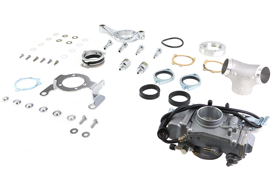 V-Twin OKO 45mm Flatside Carburetor Kit for Harley Davidson FLST Models