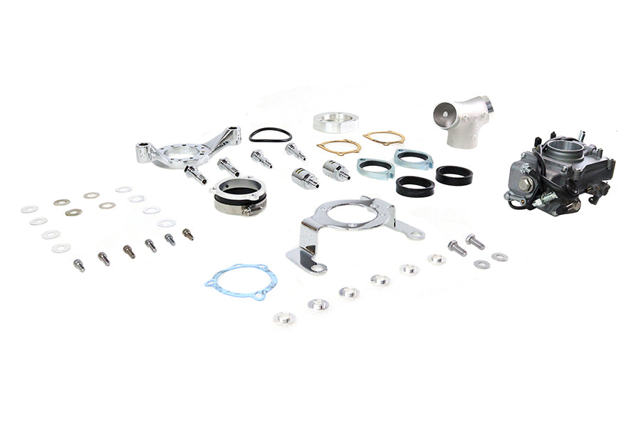 V-Twin OKO 45mm Flatside Carburetor Kit for Harley Davidson FLST Models