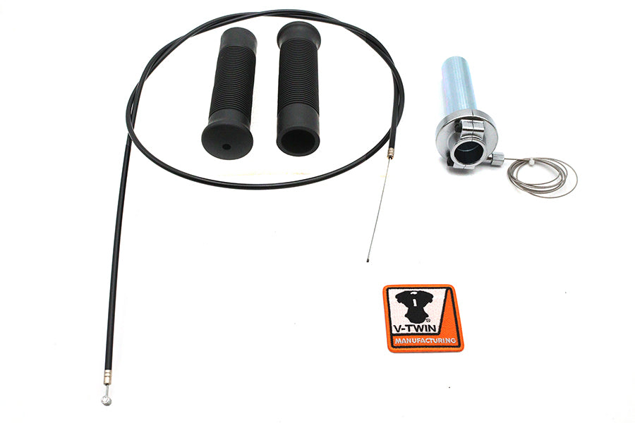V-Twin Jack Hammer 1/4 Inch Turn Twist Grip Kit for Motorcycle Throttles
