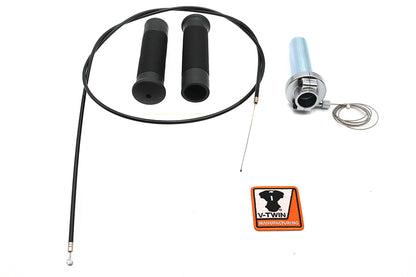 V-Twin Jack Hammer 1/4 Inch Turn Twist Grip Kit for Motorcycle Throttles