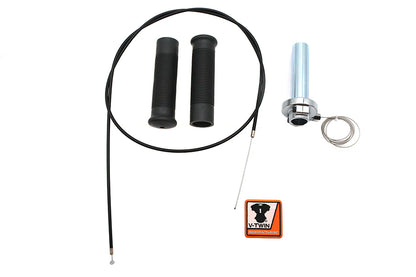 V-Twin Jack Hammer 1/4 Inch Turn Twist Grip Kit for Motorcycle Throttles