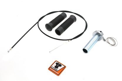 V-Twin Jack Hammer 1/4 Inch Turn Twist Grip Kit for Motorcycle Throttles