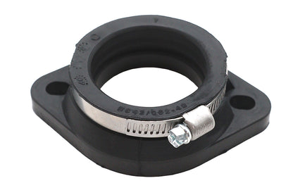 Ultima 42mm Mikuni Flange Adapter - Black Rubber with Stainless Steel Clamp