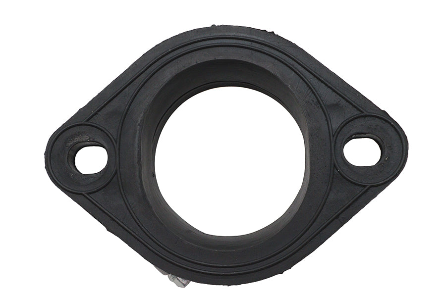 Ultima 42mm Mikuni Flange Adapter - Black Rubber with Stainless Steel Clamp