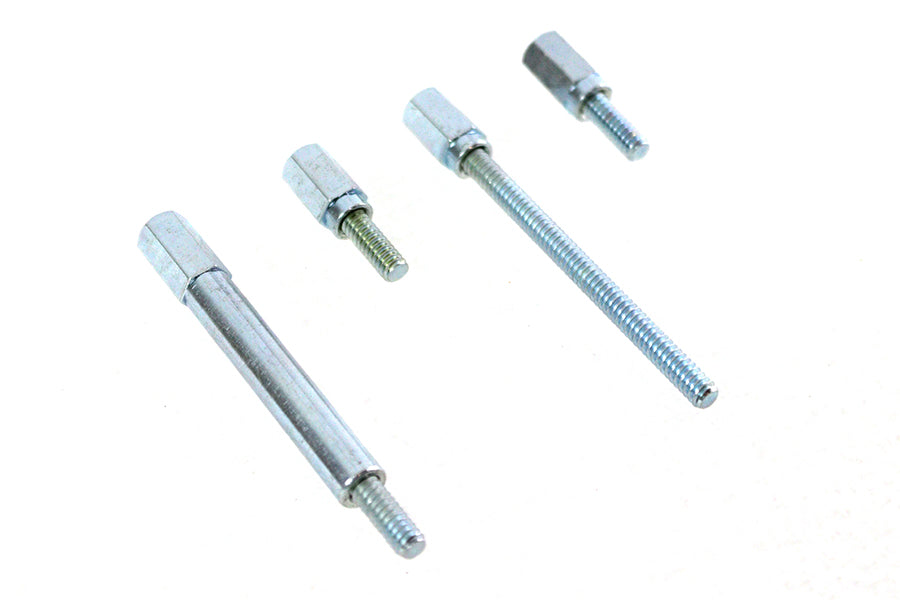 V-Twin Shorty Float Bowl Screw Set Zinc for 1-7/8 inch Carburetors