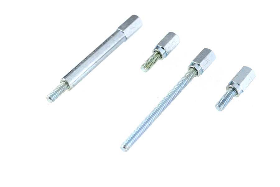 V-Twin Shorty Float Bowl Screw Set Zinc for 1-7/8 inch Carburetors
