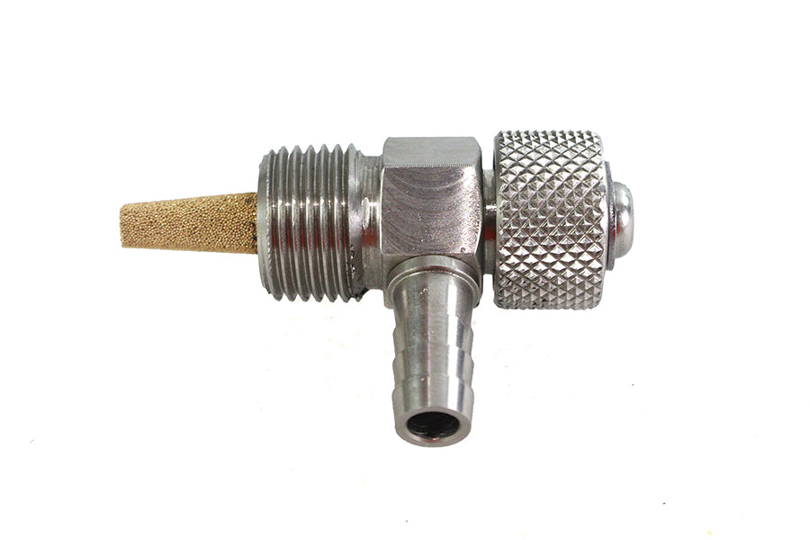 V-Twin Stainless Steel 90 Degree Rotary Petcock 3/8 Inch
