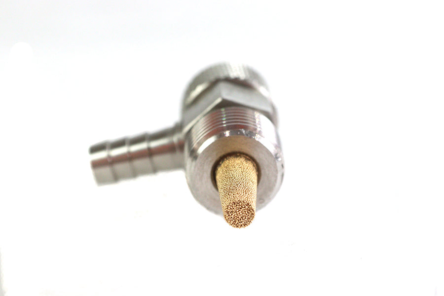 V-Twin Stainless Steel 90 Degree Rotary Petcock 3/8 Inch