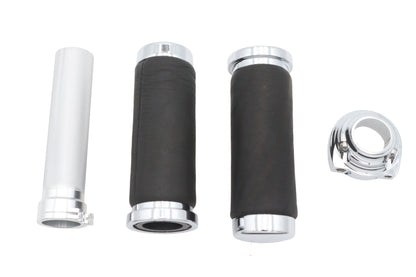 Ultima Twist Grip Assembly Chrome for Harley Davidson - Fits 1974-2008 Models