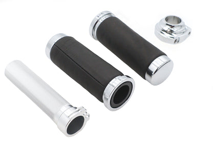 Ultima Twist Grip Assembly Chrome for Harley Davidson - Fits 1974-2008 Models