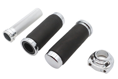 Ultima Twist Grip Assembly Chrome for Harley Davidson - Fits 1974-2008 Models