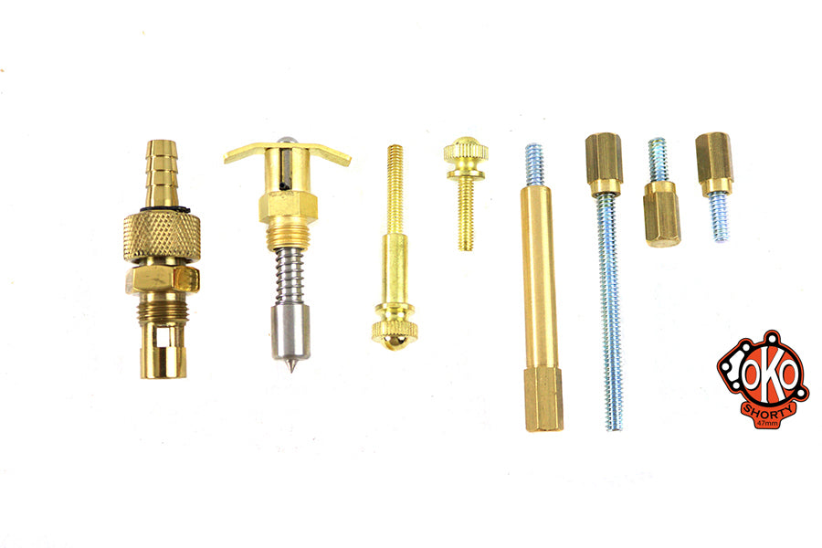 V-Twin Retro OKO Shorty Carburetor Parts Kit Brass - Compatible with OKO Carburetors
