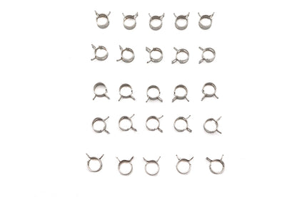 V-Twin Nickel Plated Oil Line Hose Clamp, 1/4 Inch Fuel or Oil Line (Part T03-6235-25)