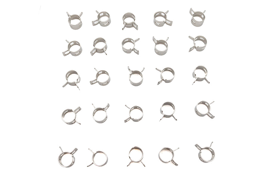 V-Twin Nickel Plated Oil Line Hose Clamp (Part #T03-6237-25)