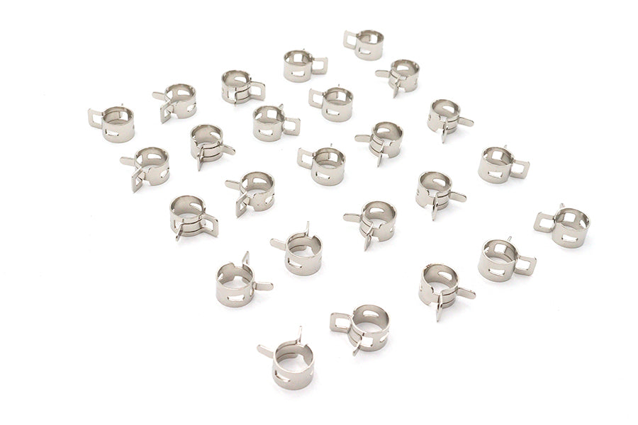 V-Twin Nickel Plated Oil Line Hose Clamp (Part #T03-6237-25)