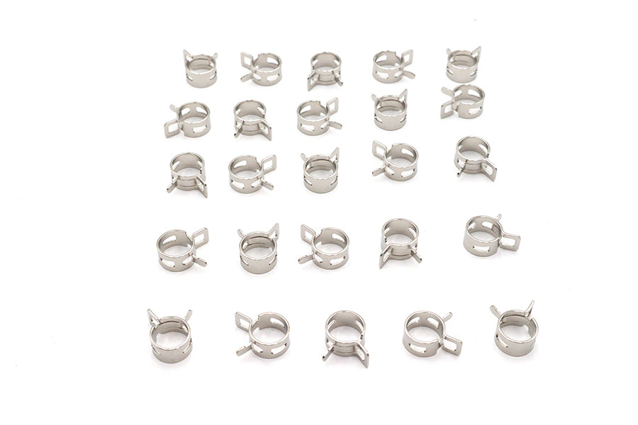 V-Twin Nickel Plated Oil Line Hose Clamp for 3/8 Inch Fuel and Oil Lines, Part T03-6238-25