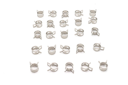 V-Twin Nickel Plated Oil Line Hose Clamp for 3/8 Inch Fuel and Oil Lines, Part T03-6238-25