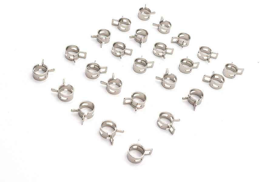 V-Twin Nickel Plated Oil Line Hose Clamp for 3/8 Inch Fuel and Oil Lines, Part T03-6238-25